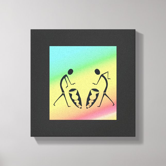 Impressão Em Tela Dança e celebração das cores (Frente)