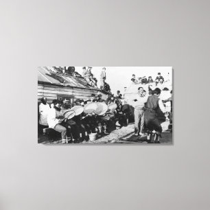 Impressão Em Tela Dança Eskimo cerimonial em Nome, Alaska