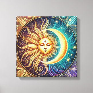Impressão Em Tela Dança Eterna do Sol e da Lua