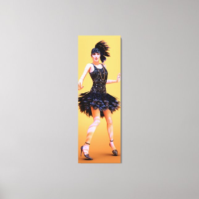 Impressão Em Tela Dança Flapper Vintage (Frente)