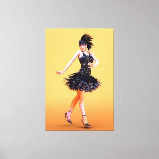 Impressão Em Tela Dança Flapper Vintage (Frente)