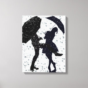 Impressão Em Tela Dança na chuva