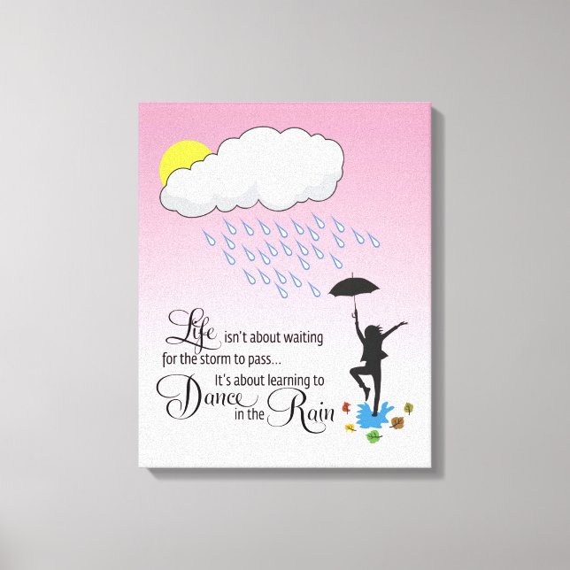 Impressão Em Tela Dança na Chuva (Frente)