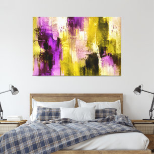 Impressão Em Tela Dançando Através de Violeta Expressivo Moderno Abs