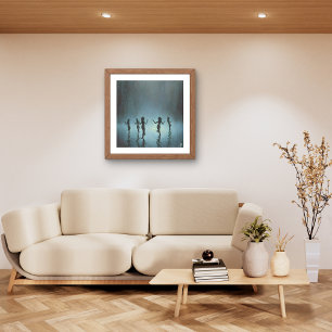 Impressão Em Tela Dançando na chuva