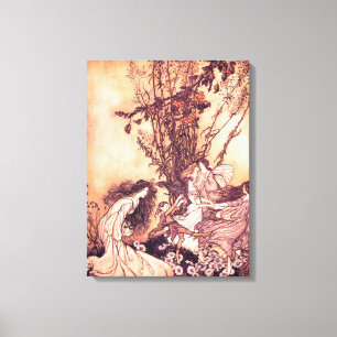 Impressão Em Tela Dançar com Fairies Arthur Rackham Ilustração