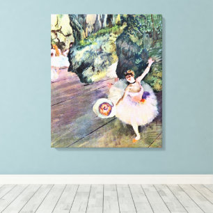 Impressão Em Tela Dançarina com um Buquê de Flores por Edgar Degas