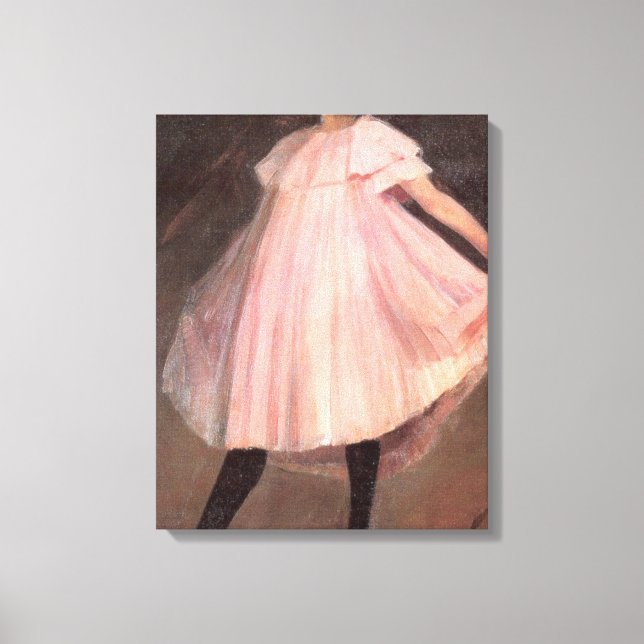 Impressão Em Tela Dançarina de Balé num vestido rosa (Frente)