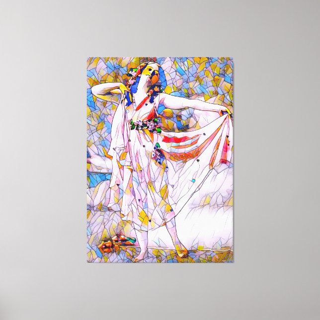 Impressão Em Tela Dançarino de Vidro Arrumado (Frente)