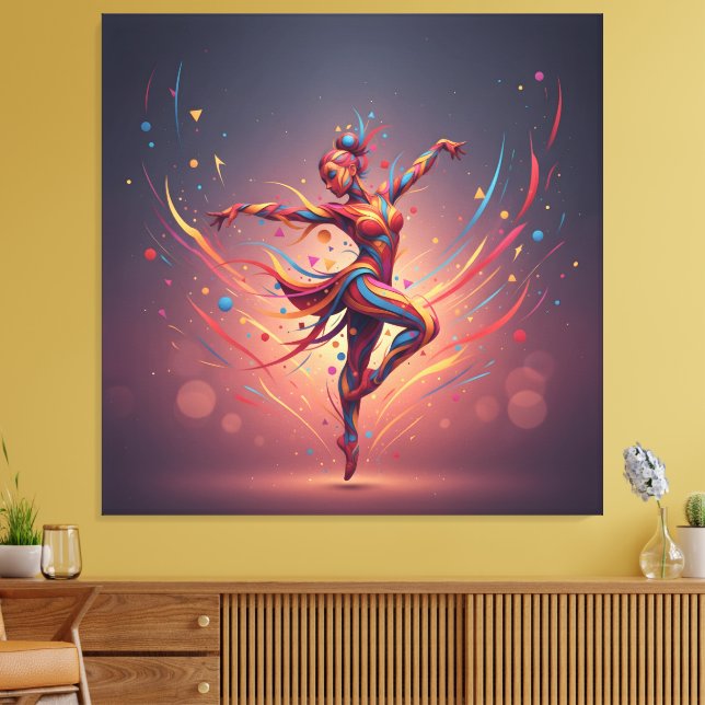 Impressão Em Tela Dançarino Pop Art Abstrato (Insitu(Sala de estar))