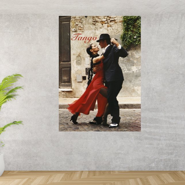 Impressão Em Tela Dance Art, Tango, Vermelho, Preto, Dança Latina, (Dance Art, Tango, Red, Black, Latin Dance, Canvas Print)