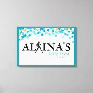 Impressão Em Tela DANCER DOTS Bat Mitzvah Convite