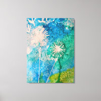 Dandelion abstrato azul e verde