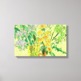 Impressão Em Tela Dandelions Bird Cherry Summer Flowers Arte Floral 