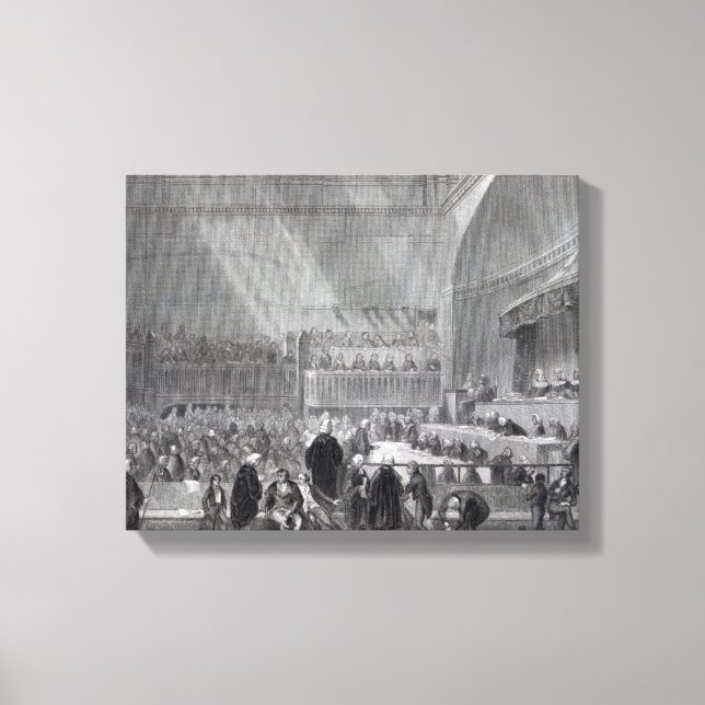 Impressão Em Tela Daniel O'Connell em julgamento em 1844 (Frente)