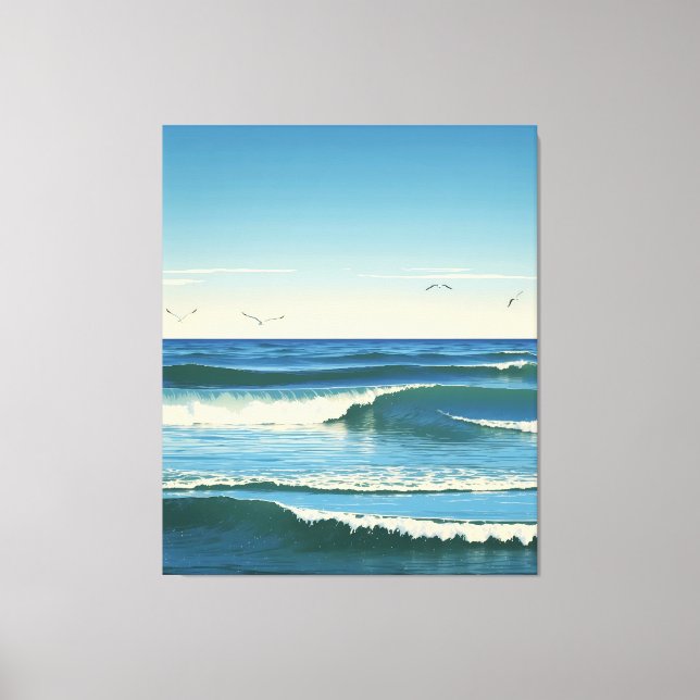 Impressão Em Tela Dansende Golven onder de Hemel (Frente)