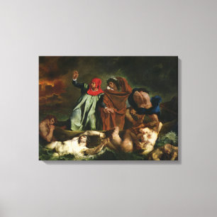 Impressão Em Tela Dante e Virgil no submundo, 1822