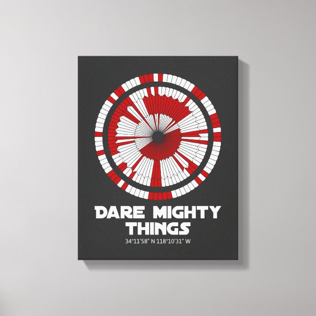 Impressão Em Tela Dare Mighty Things Perseverance Mars Rover Landing (Frente)