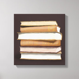 Impressão Em Tela Dark Academia Antique Books
