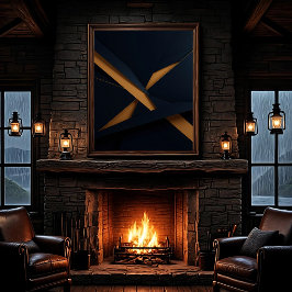 Impressão Em Tela Dark Gold Luxury