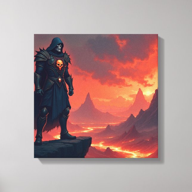 Impressão Em Tela Dark Knight of Flame (Frente)