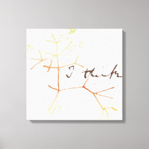 Impressão Em Tela Darwin, eu penso a árvore da vida