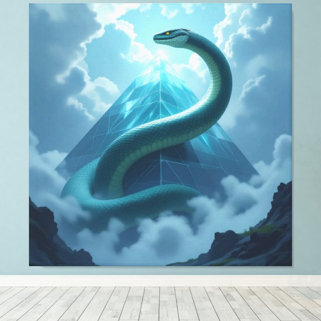 Impressão Em Tela „Das Geheimnis der Schlangengötter“ (Insitu(piso de madeira))