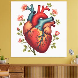 Impressão Em Tela „Das menschliche Herz – Zentrum des Lebens“
