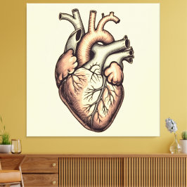 Impressão Em Tela „Das menschliche Herz – Zentrum des Lebens“