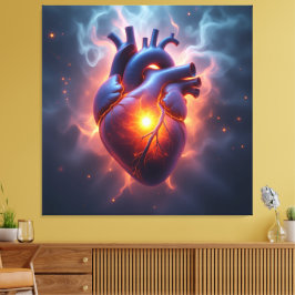 Impressão Em Tela „Das menschliche Herz – Zentrum des Lebens“