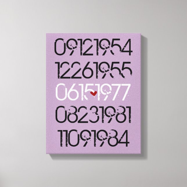 Impressão Em Tela Datas especiais em aflição (Frente)