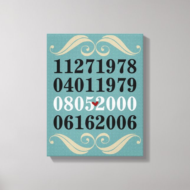 Impressão Em Tela Datas especiais originais (Frente)