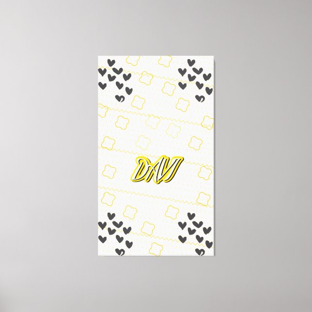 Impressão Em Tela Davi, nome pessoal de caligrafia desenhada à mão (Frente)