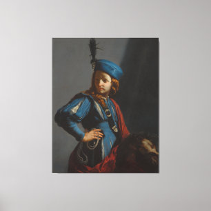 Impressão Em Tela David Head Goliath Guido Cagnacci Pintura