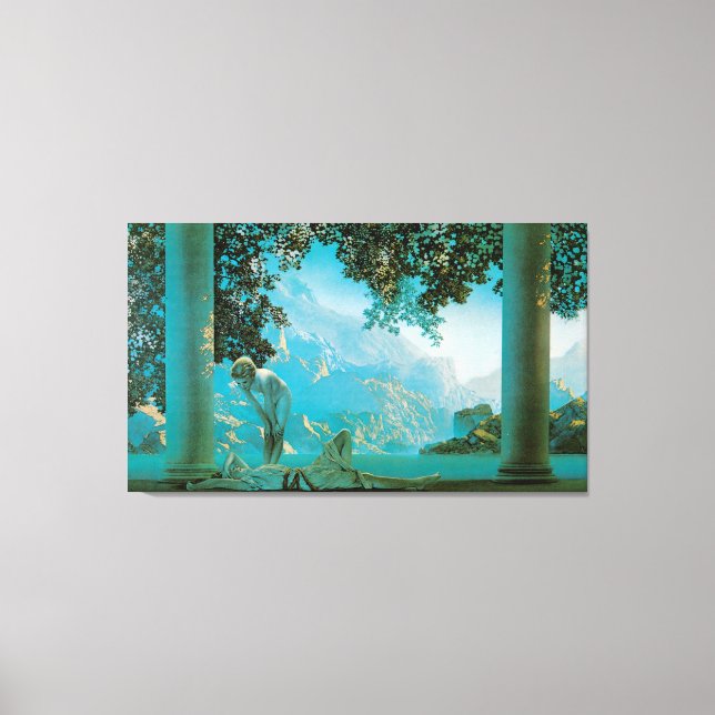 Impressão Em Tela Daybreak, 1922, Maxfield Parrish (Frente)