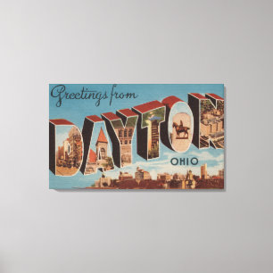Impressão Em Tela Dayton, OhioLarge - Letra ScenesDayton, OH