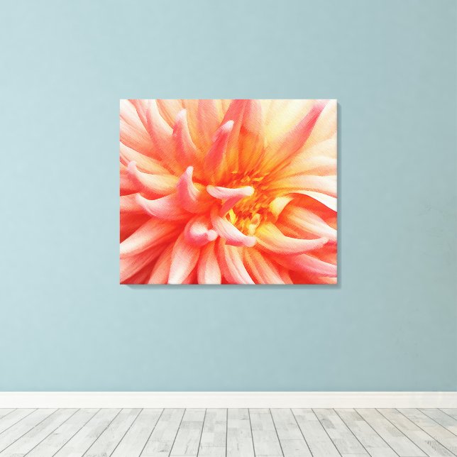 Impressão Em Tela Dazzling Dahlia Flower (Insitu(piso de madeira))