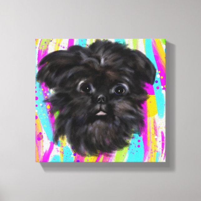 Impressão em Tela de Affenpinscher (Frente)