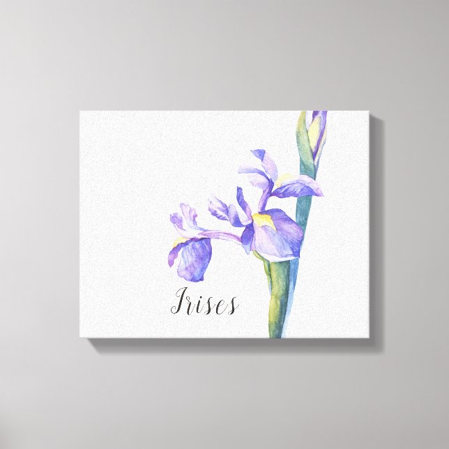 Impressão em tela de aquarela de Íris (Frente)