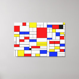 Impressão em Tela de Arte Abstrata Estilo Piet Mon