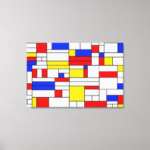 Impressão em Tela de Arte Abstrata Estilo Piet Mon