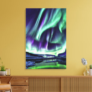 Impressão em Tela de Arte Aurora Boreal