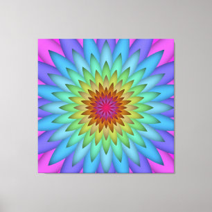 Impressão em Tela de Arte Colorida Abstrata de Flo