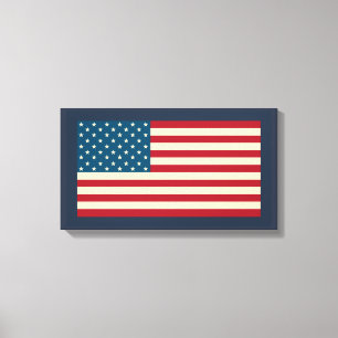 Impressão em Tela de Arte da Bandeira Americana