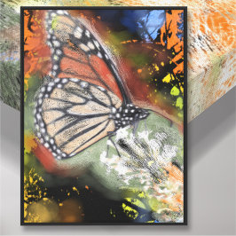 Impressão em Tela de Arte de Borboleta de Aniversá