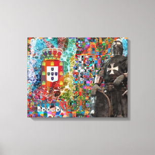 Impressão em tela de arte popular portuguesa