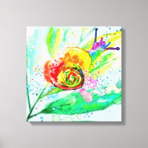 Impressão em Tela de Caracol Arco-íris - Pintura