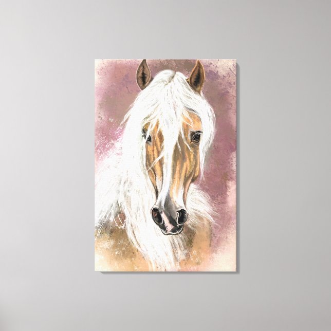 Impressão em Tela de Cavalo Palomino (Frente)