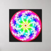 Impressão em tela de círculo de cultura abstrato
