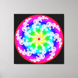 Impressão em tela de círculo de cultura abstrato